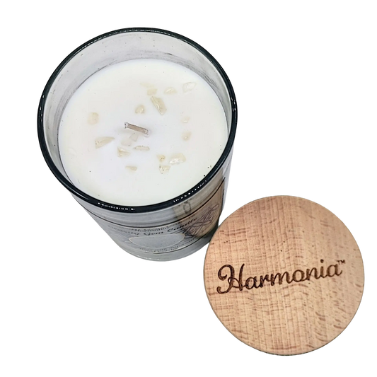 Soy Candle -Harmonia Clarity -Patchouli & Crystal Stone -9oz -9oz -Aromes Evasions 