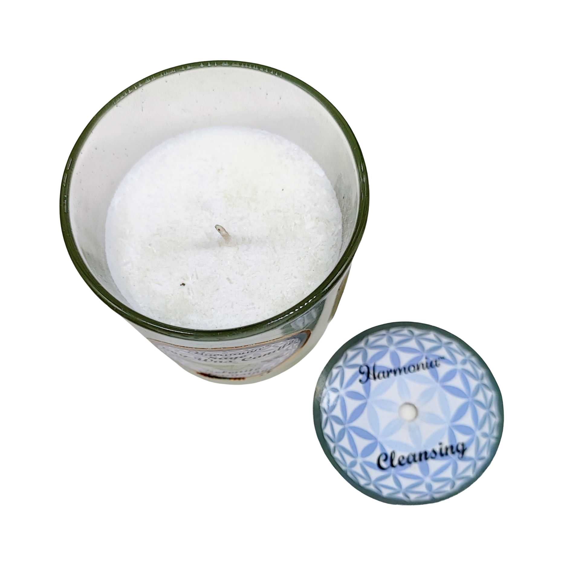 Soy Candle -Harmonia Cleansing -Sage & Selenite -3oz -3oz -Aromes Evasions 