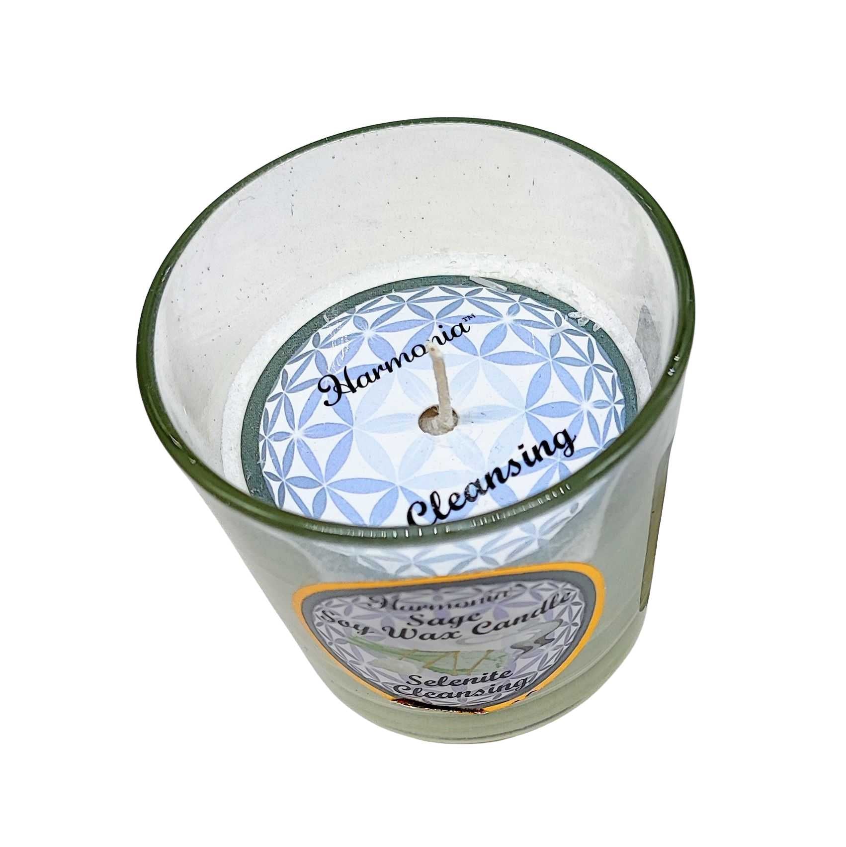 Soy Candle -Harmonia Cleansing -Sage & Selenite -3oz -3oz -Aromes Evasions 