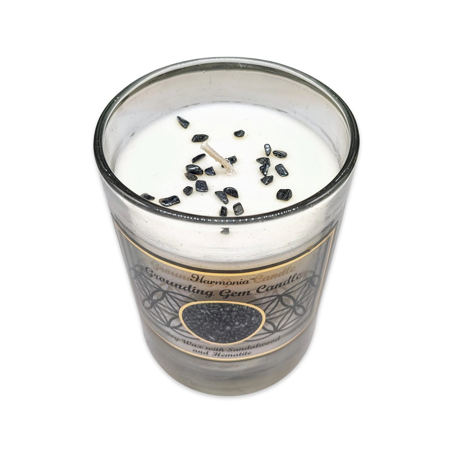 Soy Candle -Harmonia Grounding -Sandalwood & Hematite -9oz -9oz -Aromes Evasions 