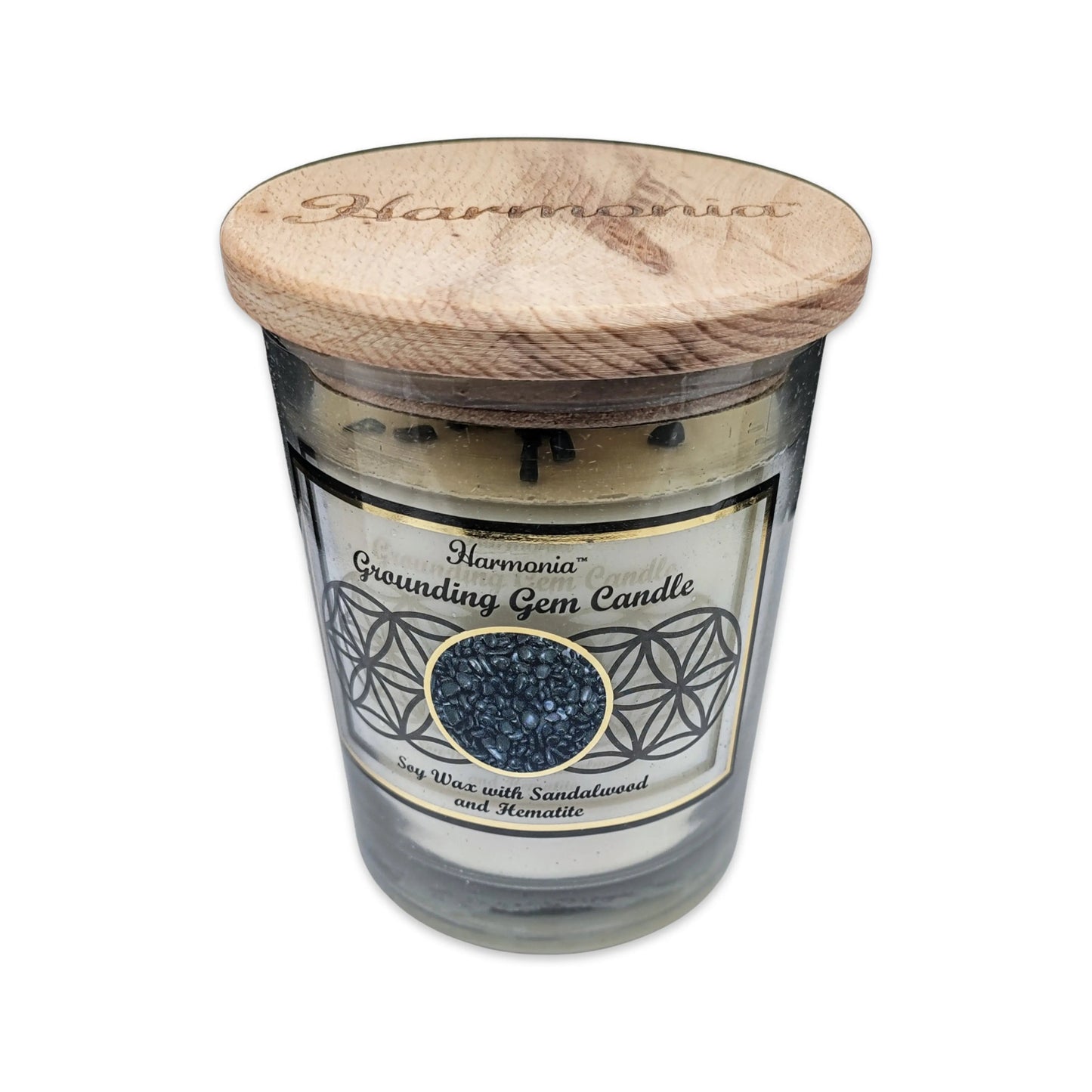 Soy Candle -Harmonia Grounding -Sandalwood & Hematite -9oz -9oz -Aromes Evasions 