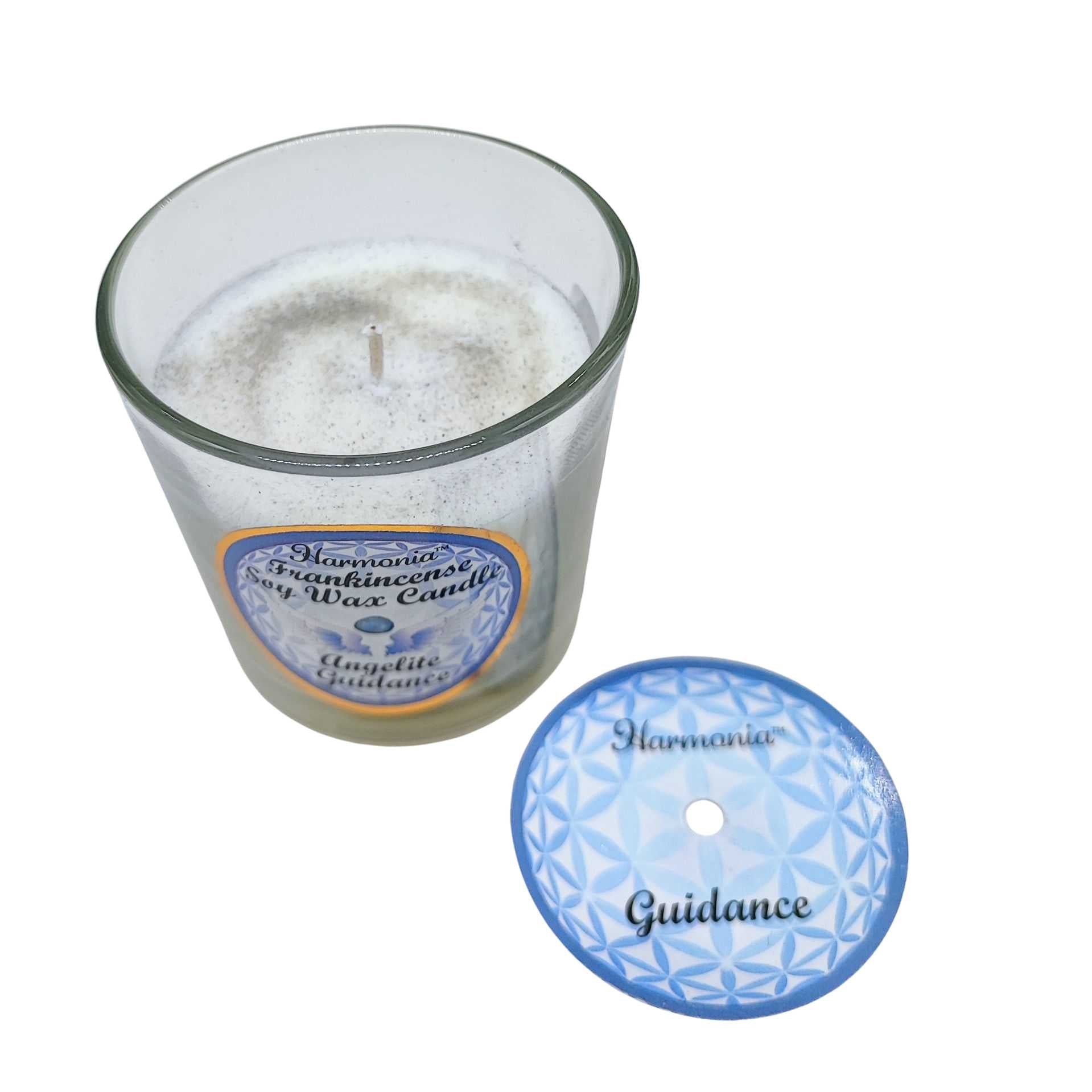 Soy Candle -Harmonia Guidance -Frankincense & Angelite -3oz -3oz -Aromes Evasions 