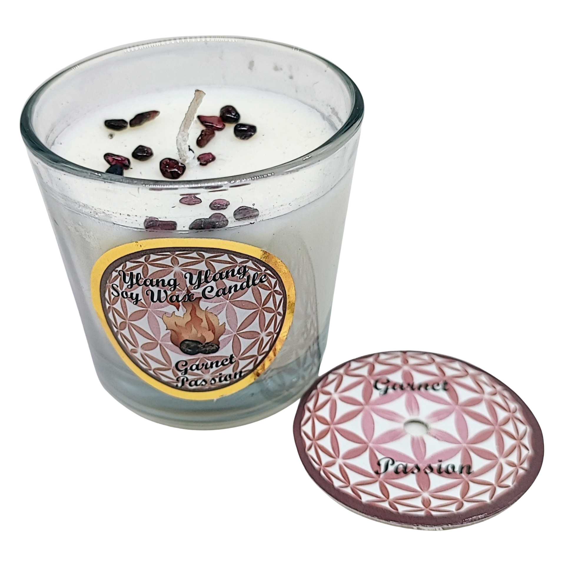 Soy Candle -Harmonia Passion -Ylang Ylang & Garnet Stone -3oz -3oz -Aromes Evasions 