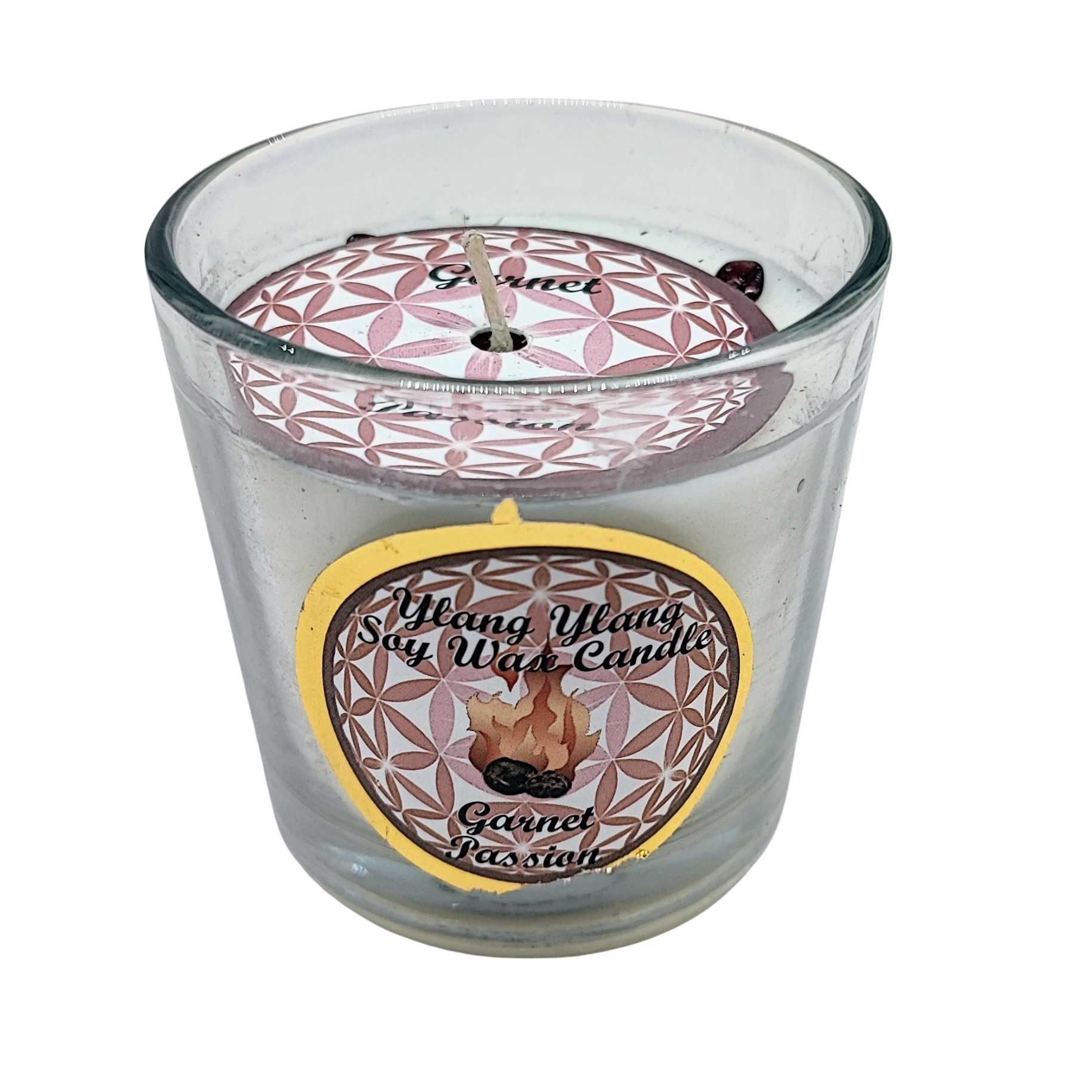 Soy Candle -Harmonia Passion -Ylang Ylang & Garnet Stone -3oz -3oz -Aromes Evasions 