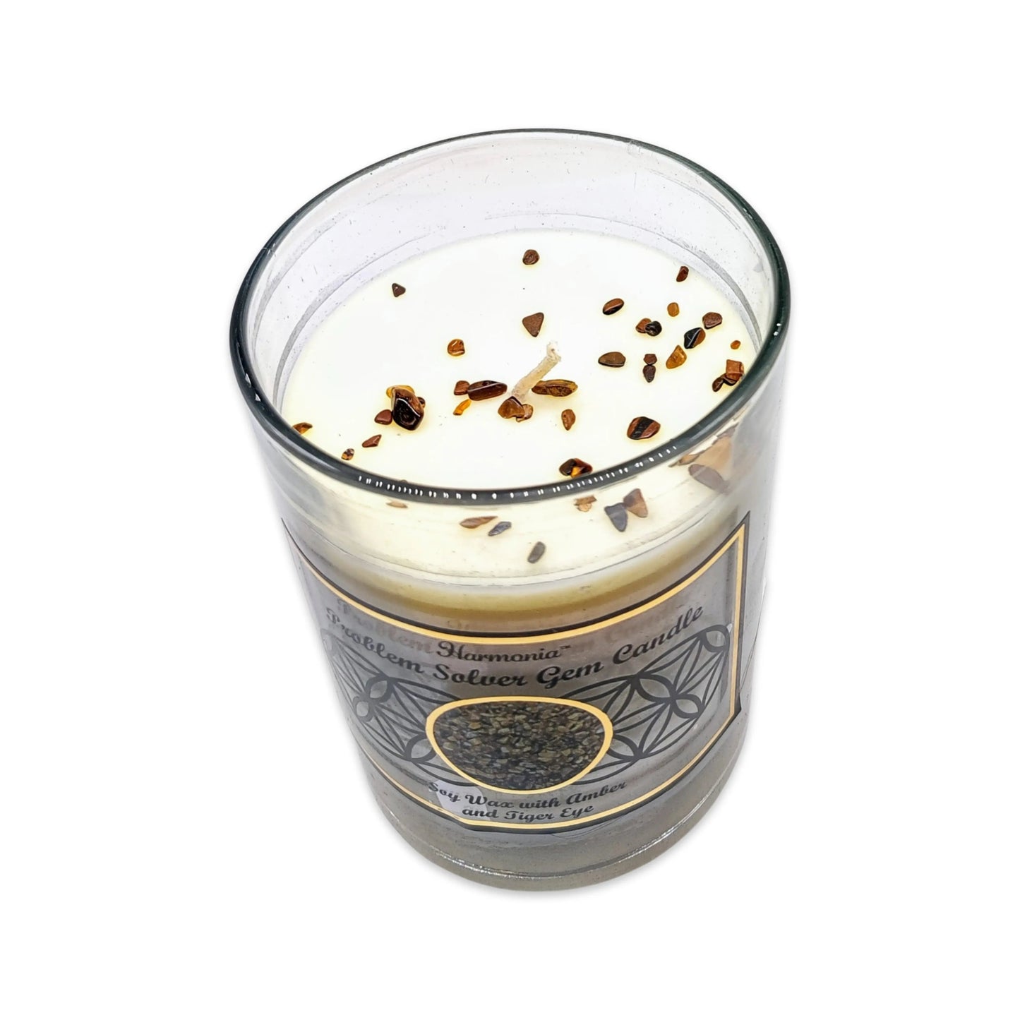 Soy Candle -Harmonia Problem Solver -Amber & Red Jasper -9oz -9oz -Aromes Evasions 