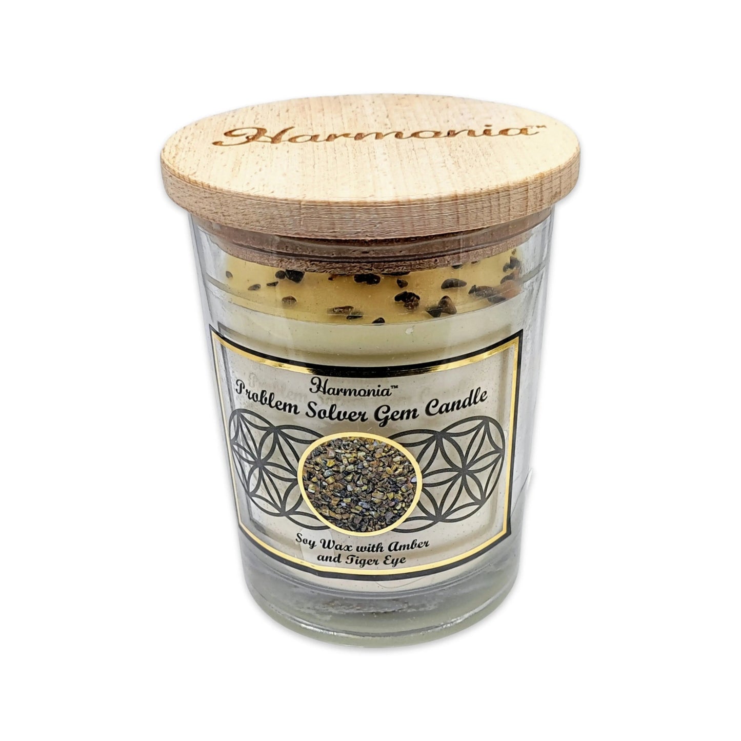 Soy Candle -Harmonia Problem Solver -Amber & Red Jasper -9oz -9oz -Aromes Evasions 