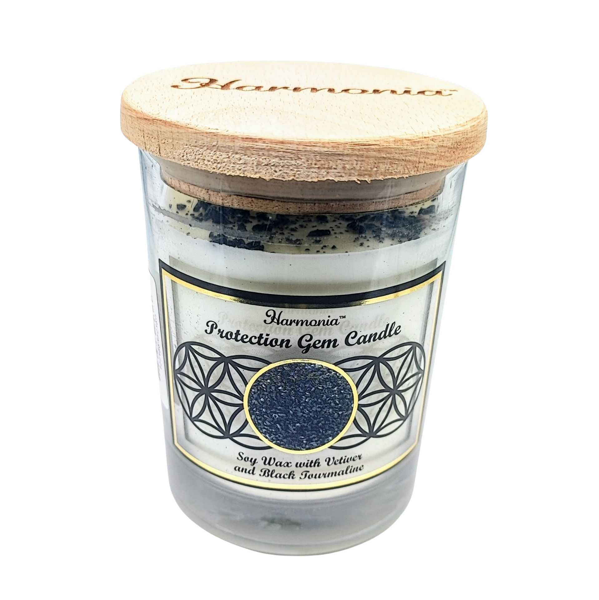 Soy Candle -Harmonia Protection -Vetiver & Tourmaline -9oz -9oz -Aromes Evasions 