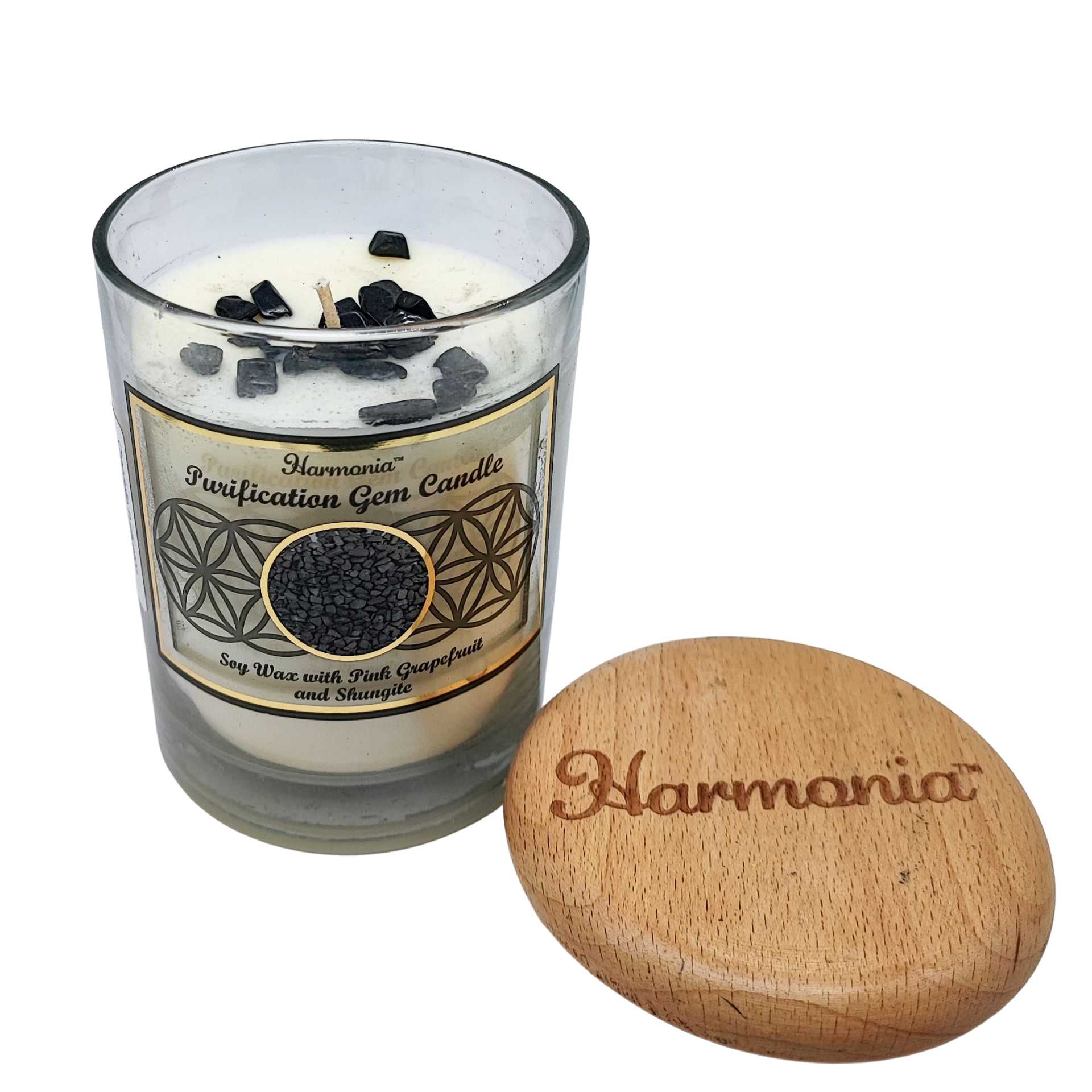 Soy Candle -Harmonia Purification -Grapefruit & Shungite -9oz -9oz -Aromes Evasions 