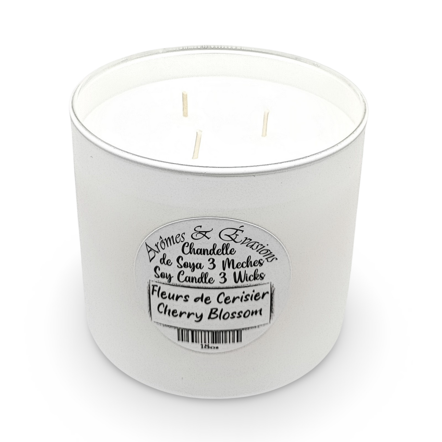 Soy Candle -Cherry Blossom -18oz -3 Wicks - Arômes et Évasions