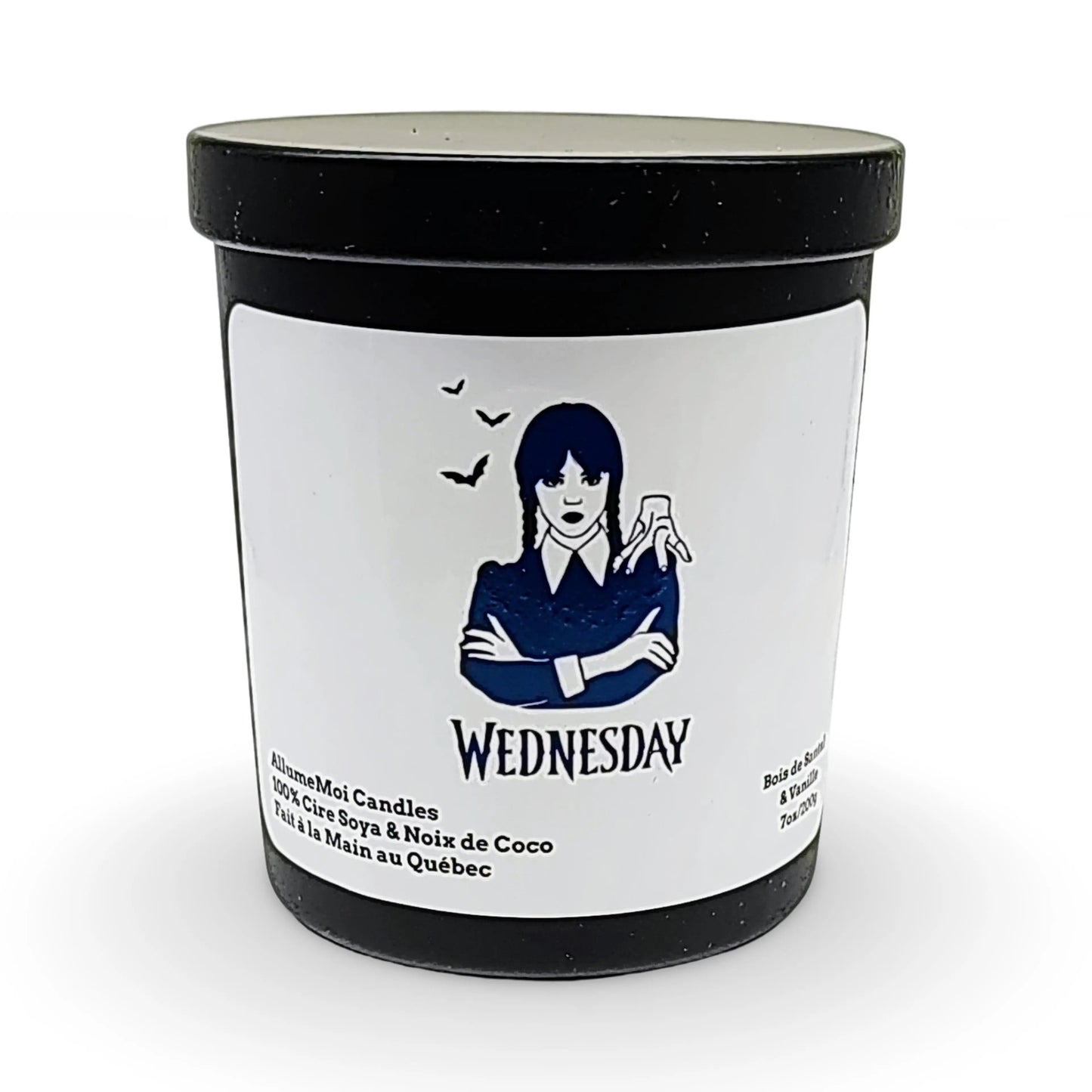 Soy Candle -Wenesday -Sandal Vanilla -7oz -7oz -Aromes Evasions