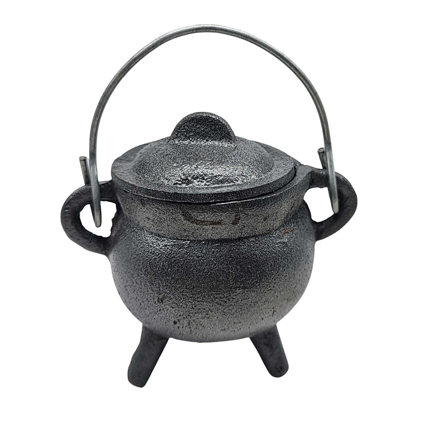 Soy Smudge Candle -Eucalyptus -Filled in 4 inch Cast Iron Cauldron -3.5oz -3.5oz -Aromes Evasions 
