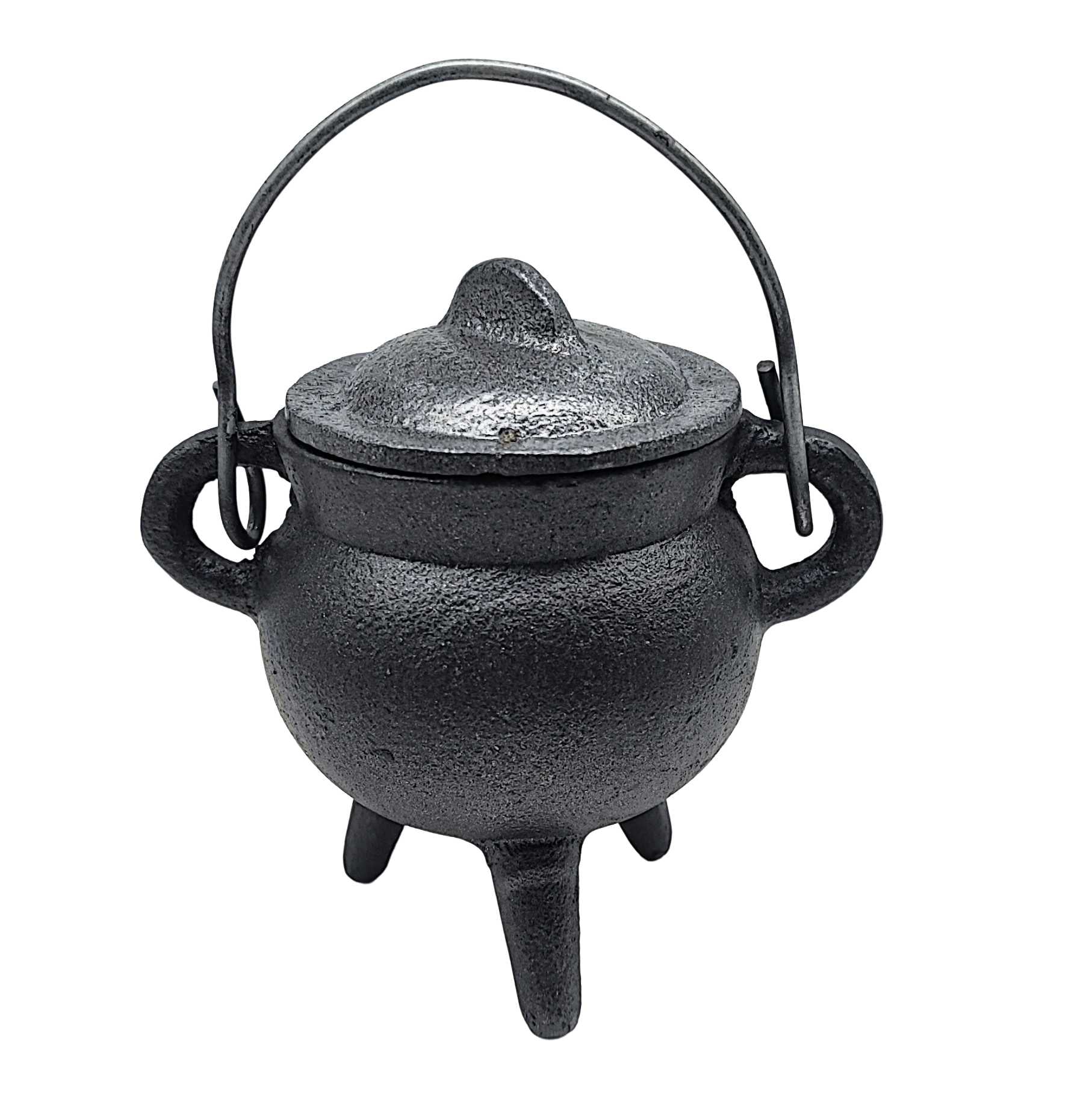 Soy Smudge Candle -Sandalwood -Filled in 4 inch Cast Iron Cauldron -3.5oz -3.5oz -Aromes Evasions 
