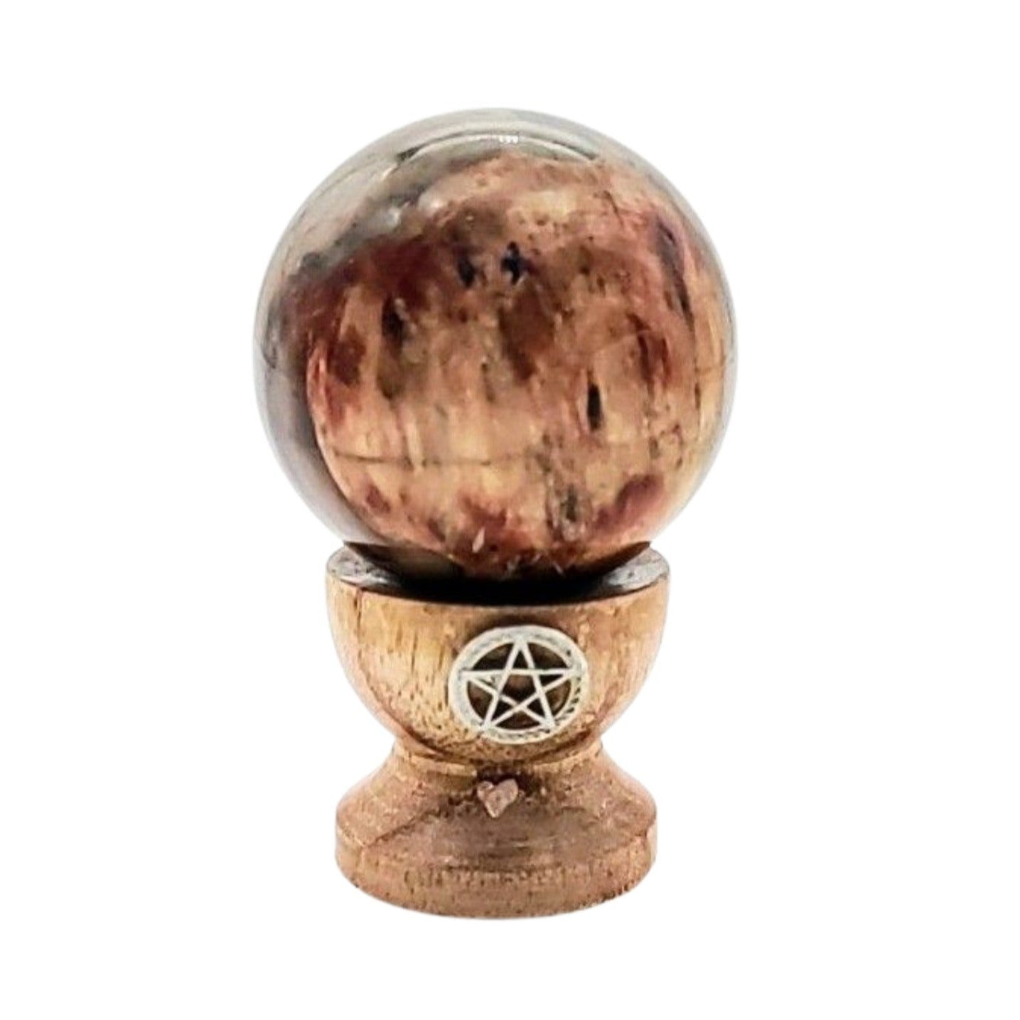 Sphere -Petrified Wood Stone -Madagascar Sphere Aromes Evasions 