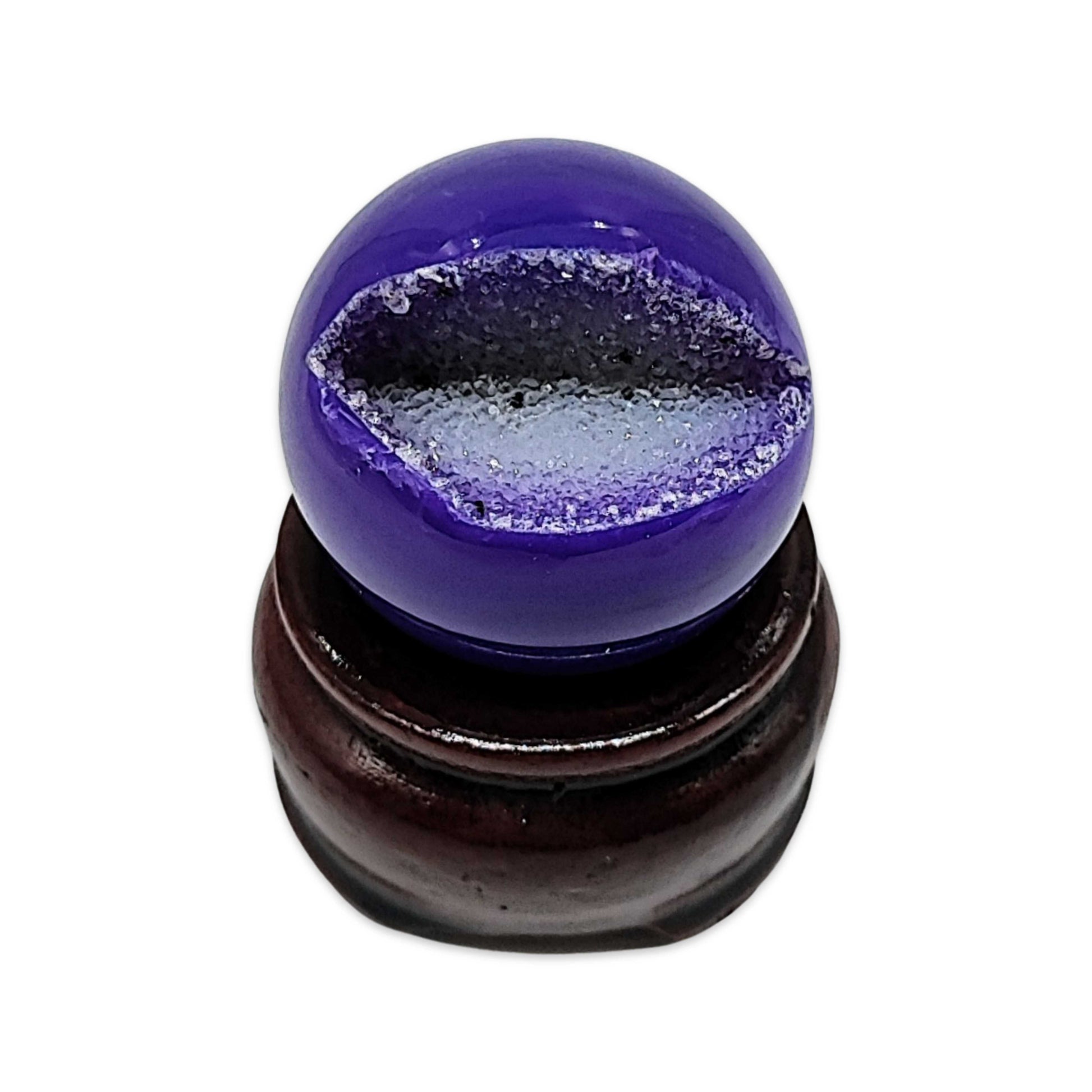 Sphere -Purple Agate -1.5" -1.5" -Aromes Evasions 