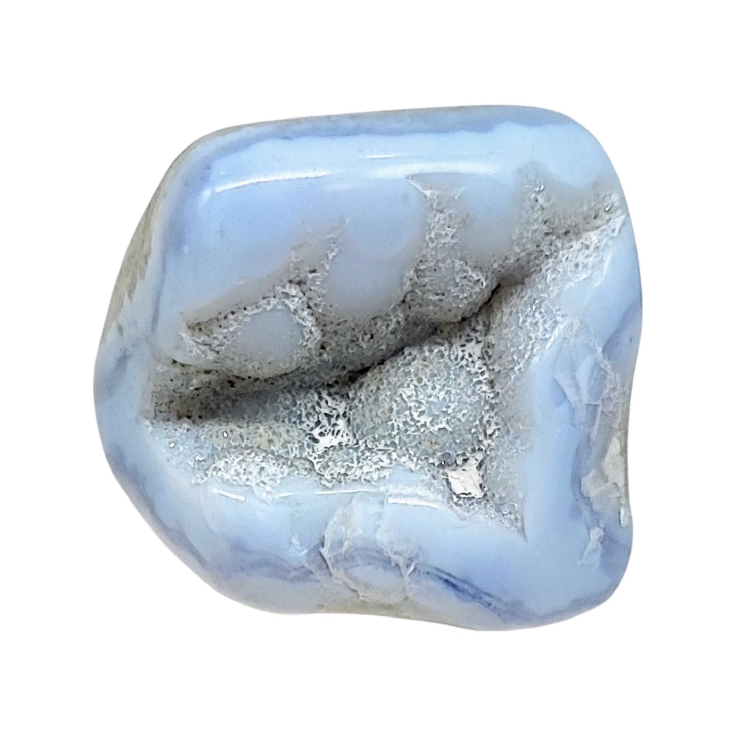 Stone -Blue Lace Agate  -Tumbled -Large -Large -Aromes Evasions 