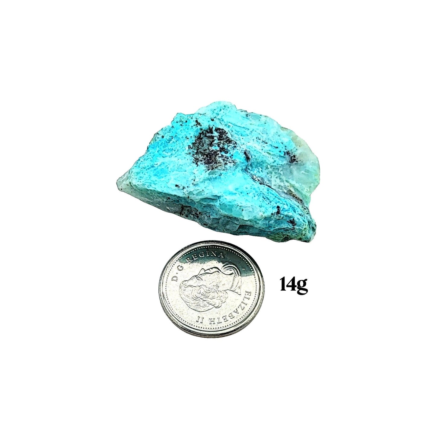 Stone -Chrysocolla -Crystal -Quartz -Rough -1" to 2" -Chunk -Aromes Evasions 