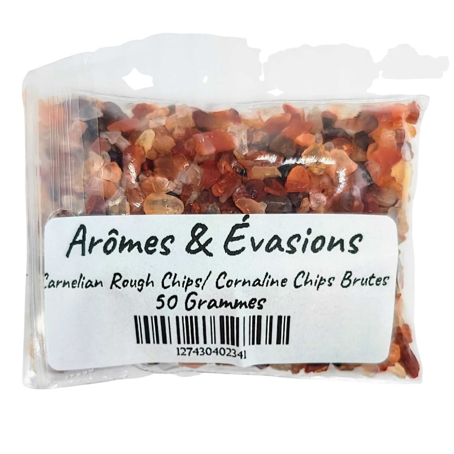 Stone -Rough Chips -Carnelian -Chips -Aromes Evasions 
