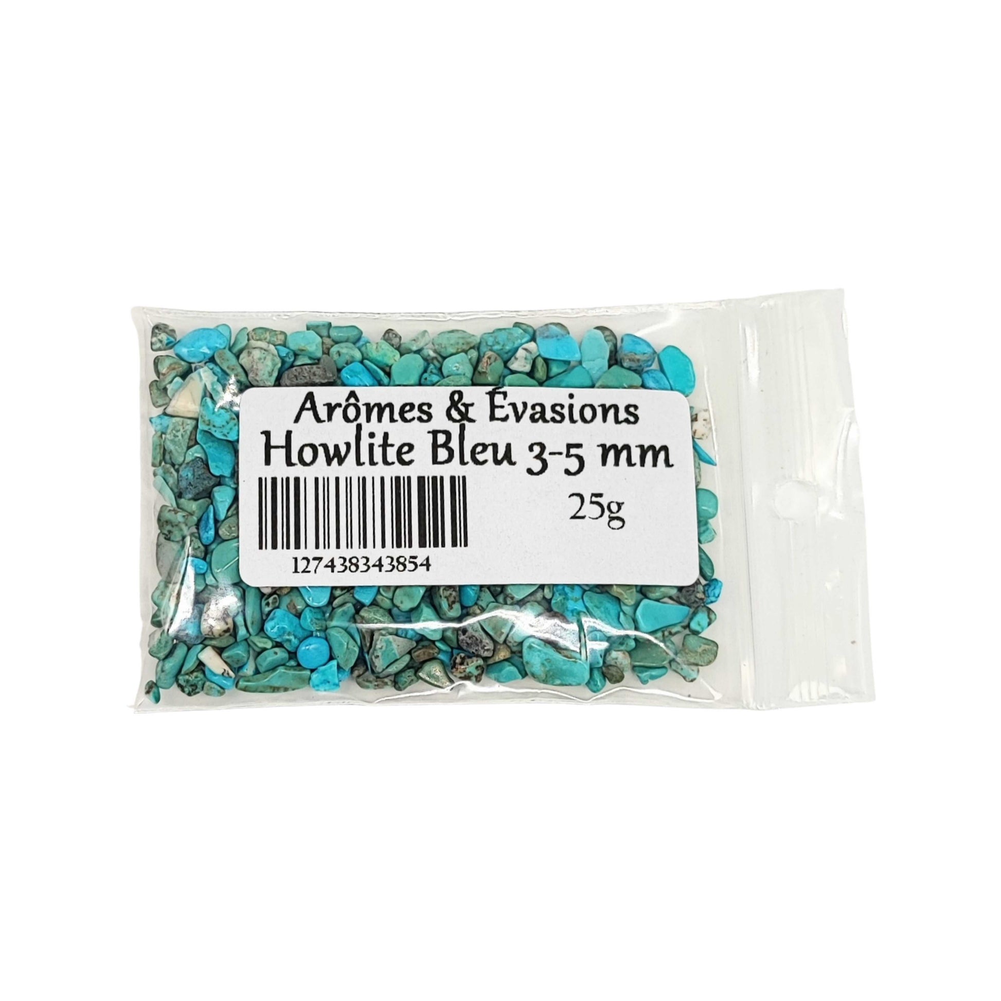 Stone -Tumbled Chips -Blue Howlite -3 to 5mm -Chips -Aromes Evasions 