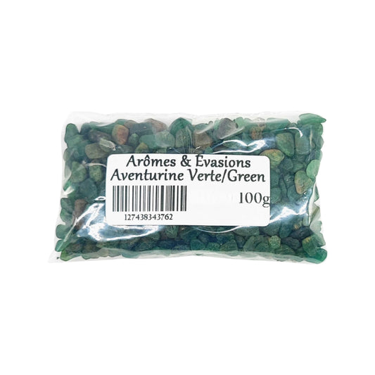 Stone -Tumbled Chips -Green Aventurine -6 to 10mm -Chips -Aromes Evasions 