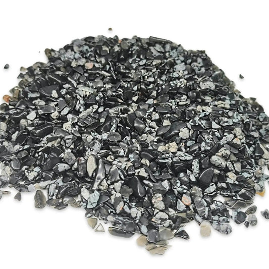 Stone -Tumbled Chips -Snowflake Obsidian -2 to 4mm -Chips -Aromes Evasions 