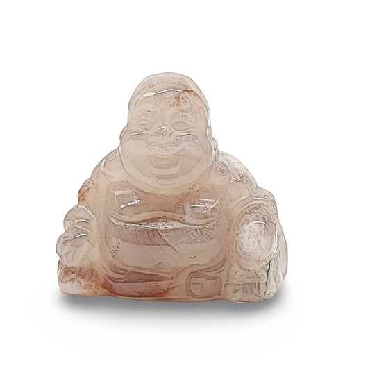 Stone -Natural Agate -Sculpture -Buddha - Arômes et Évasions