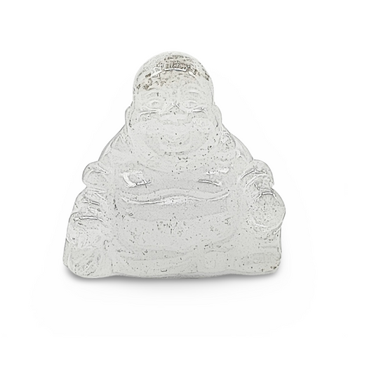 Stone -Natural Crystal Quartz -Sculpture -Buddha - Arômes et Évasions