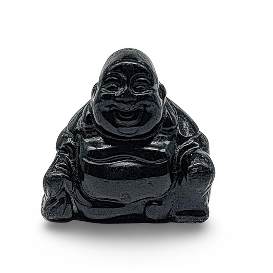 Stone -Natural Obsidian -Sculpture -Buddha - Arômes et Évasions