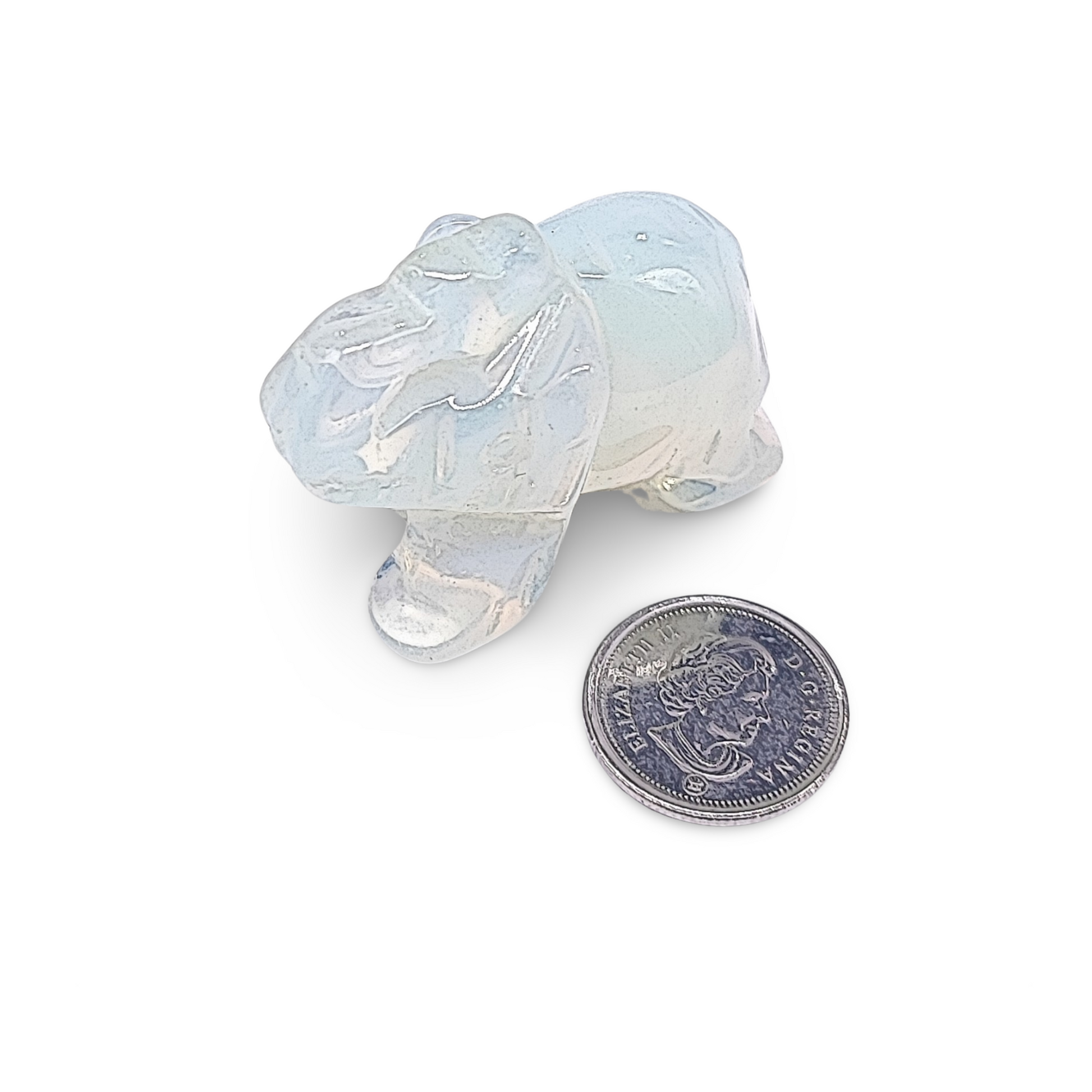 Stone -Natural Opalite -Sculpture -Elephant - Arômes et Évasions