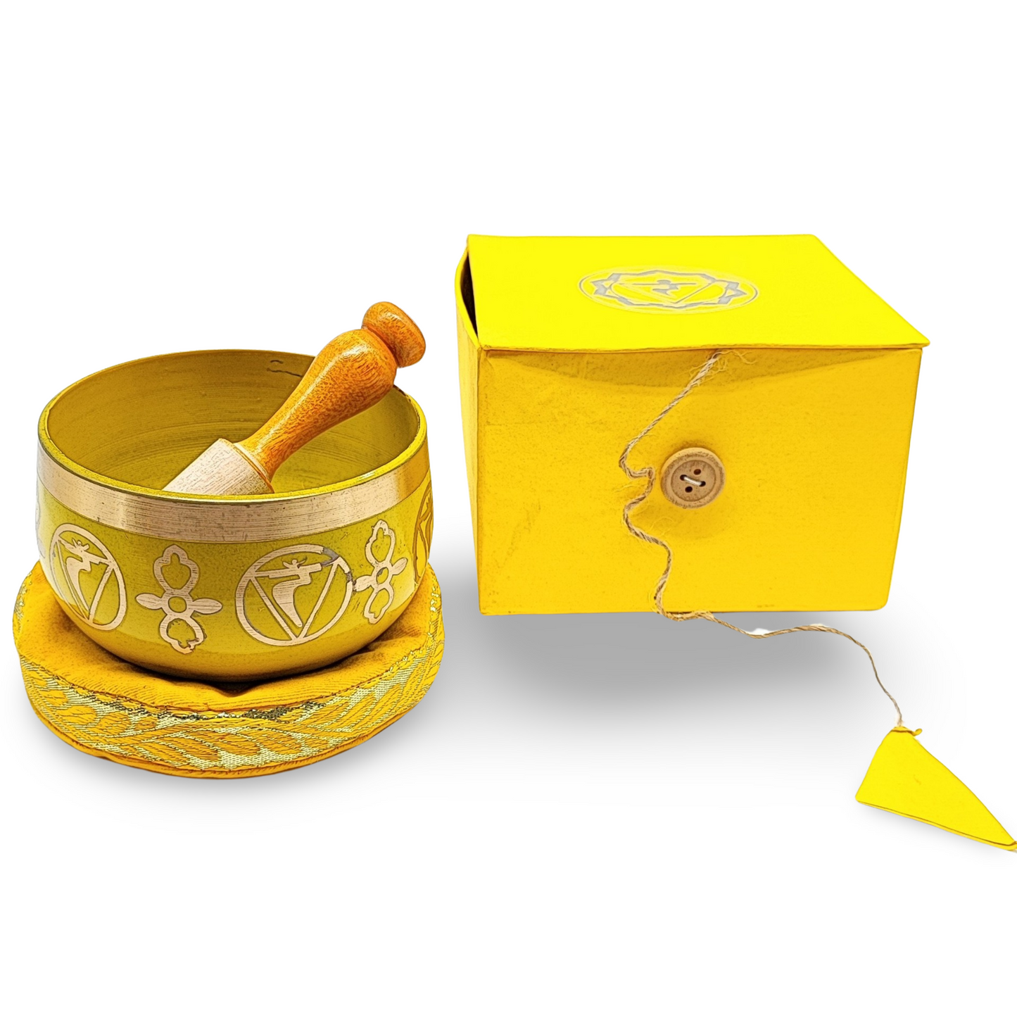 Tibetan Singing Bowl -Solid Brass -7 Chakras -4″ - Arômes et Évasions