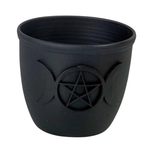 Wicca & Pagan -Mini Candle Holder -Triple Moon & Pentacle -Chalice -Aromes Evasions 